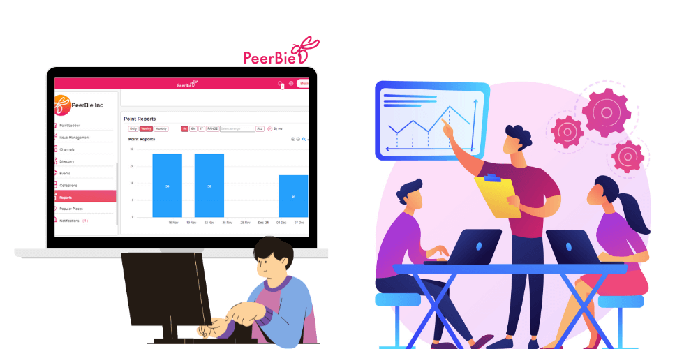 You can easily access point reports with the project management tool PeerBie, without wasting time on preparing reports.